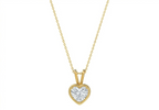 Aurora Heart Shape Pendant in 18K yellow gold, set with a LOYA diamond