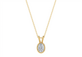 Aurora Oval Shape Pendant in 18K yellow gold, set with a LOYA diamond