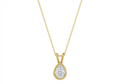 Aurora Pear Shape Pendant in 18K yellow gold, set with a LOYA diamond
