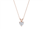 Liviana Heart Shape Pendant in 18K rose gold, set with a LOYA diamond