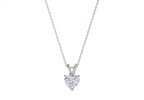 Liviana Heart Shape Pendant in 18K white gold, set with a LOYA diamond