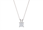 Liviana Princess Shape Pendant in 18K white gold, set with a LOYA diamond