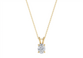 Liviana Oval Shape Pendant in 18K yellow gold, set with a LOYA diamond