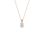 Serena Oval Shape Pendant in 18K rose gold, set with a LOYA diamond