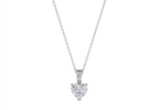 Serena Heart Shape Pendant in 18K white gold, set with a LOYA diamond