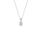 Serena Oval Shape Pendant in 18K white gold, set with a LOYA diamond