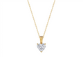 Serena Heart Shape Pendant in 18K yellow gold, set with a LOYA diamond