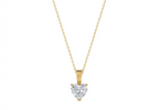 Serena Heart Shape Pendant in 18K yellow gold, set with a LOYA diamond