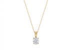 Serena Oval Shape Pendant in 18K yellow gold, set with a LOYA diamond